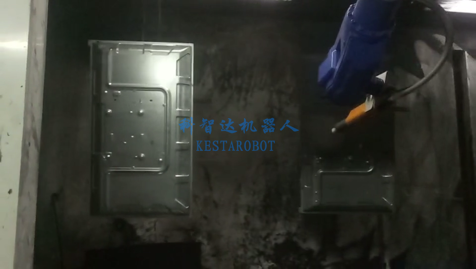 43寸電視機(jī)背板噴粉機(jī)器人